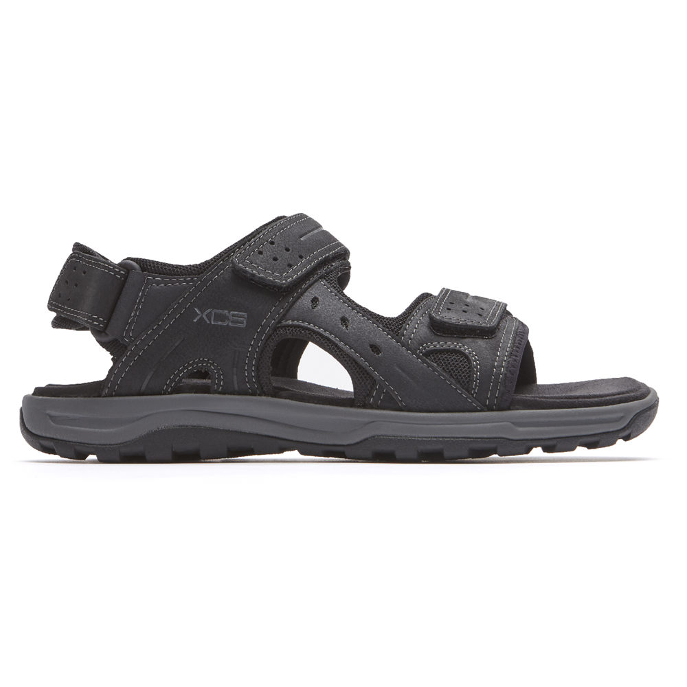 Rockport Sandaler Herre Svart - Trail Technique Adjustable Velcro - JTPF48759